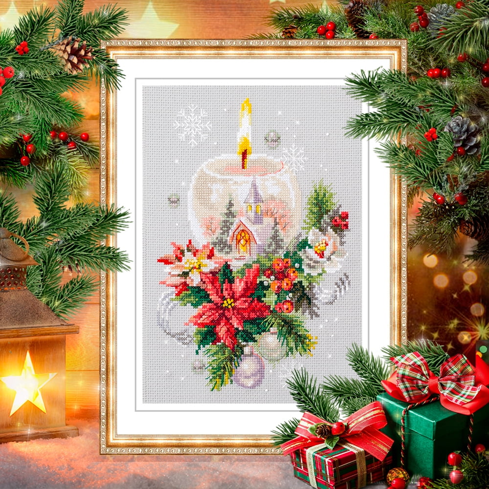 Сhristmas Candle Cross Stitch Kit by Magic Needle
