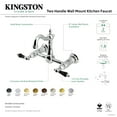 thumbnail image 7 of Kingston Brass KS2446PKL Duchess Double-Handle Wall-Mount Bridge Kitchen Faucet, Polished Nickel, 7 of 7
