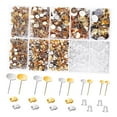thumbnail image 1 of Rongfmy 2000Pcs Earring Posts and Backs Supplies Handmade Rubber Butterfly Earring Backs Gold Argent, 1 of 9