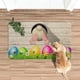 thumbnail image 2 of Felpudo decorativo con forma de conejo de Pascua, para interior y exterior, con diseño de flores y camión, para pasillo, 2 of 6