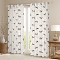 thumbnail image 2 of Manfei Cute Bow Knot Kitchen Curtains,Black Princess Bowtie Black Out Curtains Pack of 2 (42x63 Each), 2 of 6