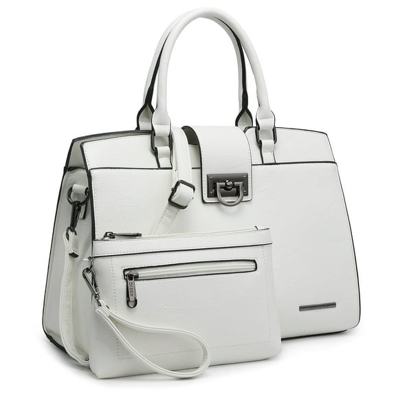 Dasein Handbags for Women Purses Monogram Satchel Purse Large Tote Ladies Handbag Shoulder Bags Top Handle Work Bag 2pcs Set