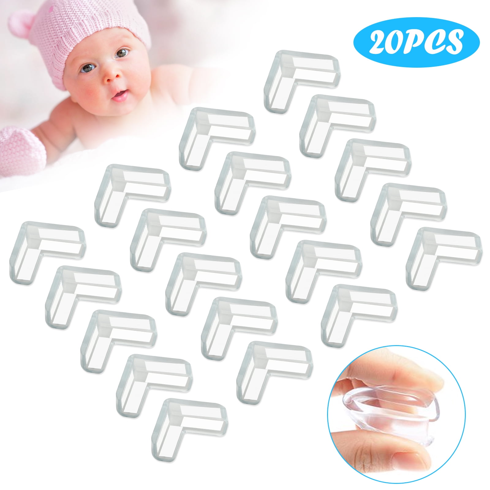 Baby Child Safe Soft Silicone Protectors Table Corner Edge Protection Covers Set 