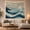 Sea Moon, variant on Large Ocean Wave with Foam and Flying Birds, Serene Coastal for Beach Lovers, Nature Inspired Art, Housewarming Gift, Tapestry Wall Hanging for Living Room and Bedroom