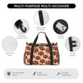 thumbnail image 4 of Fotbe Thanksgiving Sketch Turkey Bolsa de Viaje con Estampado, Bolsa de Fin de Semana para Mujer con Compartimento para Zapatos, Bolsa de Gimnasio con Bolsillo Húmedo, 4 of 7