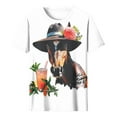 thumbnail image 4 of Blczomt Womens Tops Clearance Spring Summer Casual Short Sleeve Tees Loose Animal Print Graphic Women Blouses, 4 of 5