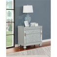 thumbnail image 2 of Pemberly Row 2-drawer Contemporary Wood Nightstand Silver Metallic, 2 of 14