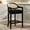 Black, variant on 26" Cane Back Counter Stool | Comfortable Seating for Modern Farmhouse Kitchens | Kiln - dried Oak and Beige Weave | Solves Lack of Aesthetic Seating