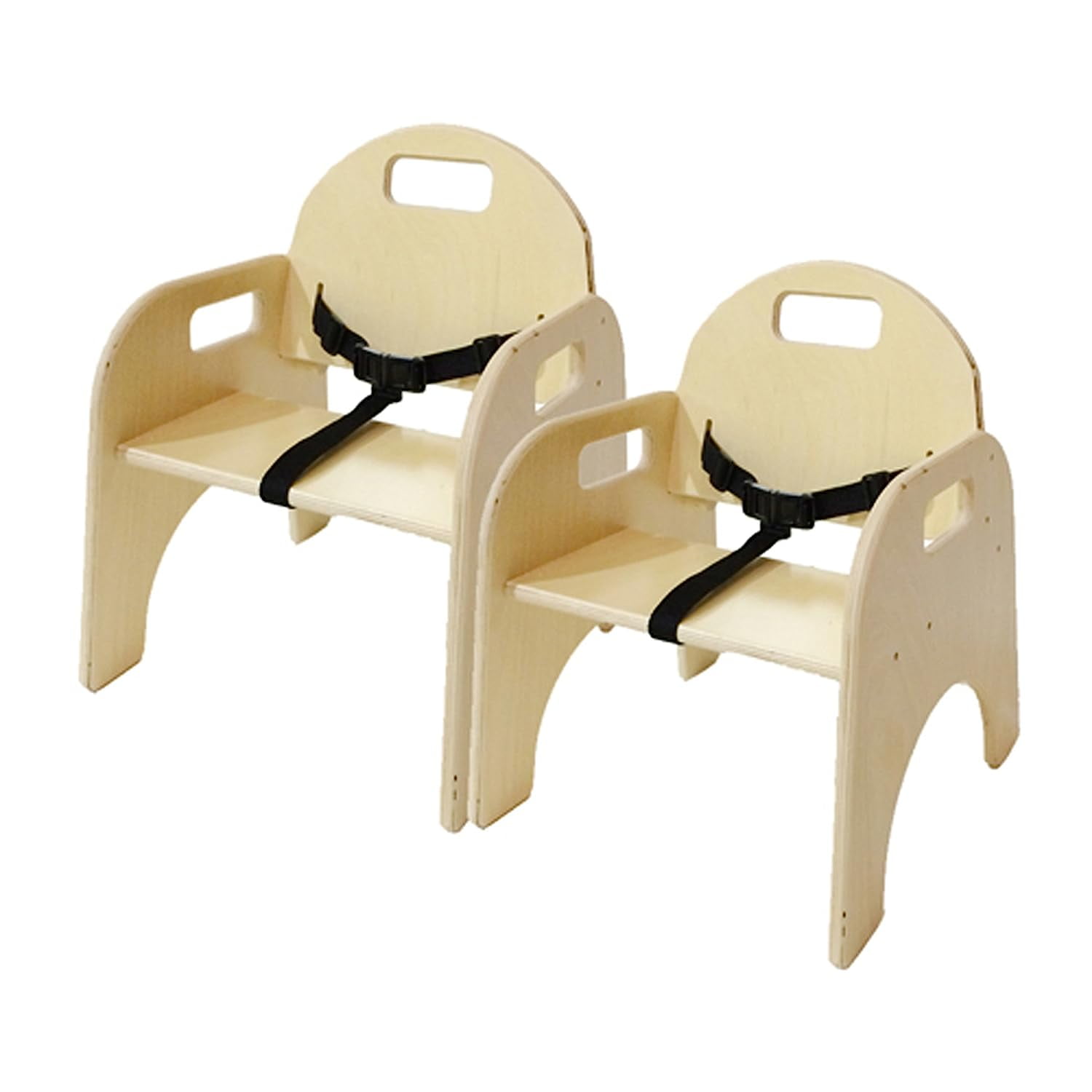 RRI Goods 11"H Toddler Chair Set, Stackable Wooden Classroom Chair 2-Pack