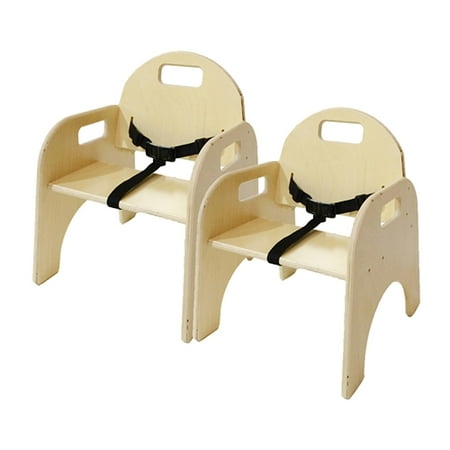 RRI Goods 11"H Toddler Chair Set, Stackable Wooden Classroom Chair 2-Pack