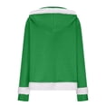 thumbnail image 6 of Visit the JURANMO Store Women Waffle Knit Hoodie Faux Fur Trim Long Sleeve Solid Casual Hooded Sweatshirt Lightweight Loose Fit Fall Pullover Tops with Pocket Christmas Gifts Green S, 6 of 8