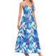 thumbnail image 3 of Vestido de Verano 2025 para Mujer, con Estampado Floral, Lazo Frontal, Tirantes Finos, Informal, Bohemio, , Holgado, Azul XL, 3 of 6