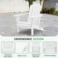 thumbnail image 5 of LOYALICE Outdoor Patio Chair, HDPE Plastic Adirondack Chair, White, 5 of 11