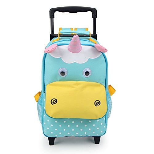 Yodo Zoo Maleta de Viaje 3 Vías o Mochila con Ruedas de Niños, Pequeño Unicornio