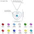 thumbnail image 5 of APSVO S925 Sterling Silver Plated Love Heart Necklaces for Women Girls CZ December Birthstone Necklace with Blue Tanzanite Birthday Graduation Jewelry Gifts Teen Her Mom Wife Kids Ideas, 5 of 6