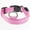 Pink, variant on SugarBloom Nylon LED Dog Collar, Solid Glow Light Up Collar with Adjustable Strap, Night Safety Reflective Pet Necklace for Walking Running,Pink XS
