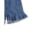 thumbnail image 5 of Seyurigaoka Girl’s Solid Color Denim Long Sleeve Cardigan and Short Pants Set, 5 of 5