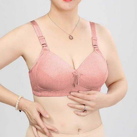 

Daqian Clearance Bras for Women Woman s Fashion Solid Comfortable Hollow Out Bra Underwear No Rims Women Bras on Sale Pink xxl(XXL)