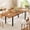 Walnut, variant on Laisnet Extendable Dining Table for 4-8 People, 63" Modern Square Kitchen Table with Metal Base, Walnut