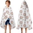 thumbnail image 3 of Fairy Princess Mushroom Pattern Hooded Bath Towel，50"x30" for Ages 3 To 12 Kids, Quick Dry Lightweight Soft Microfiber Hood Beach Towel Cover Up for Kids, 3 of 7