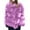 Purple, variant on Odeerbi Womens Faux Fox Furry Overcoat Thicken Fleece Jacket Winter Fuzzy Coat Plus Size Winter Warm Coat Loose Stand Collar Plush Jacket Pink