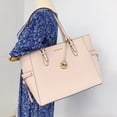 thumbnail image 7 of Michael Kors Womens Gilly Large Drawstring Zip Tote Bag Powder Blush Saffiano Leather, 7 of 7