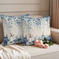 thumbnail image 6 of Outdoor Pillow Covers 18x18 Set of 2, Blue Pumpkins Fall Waterproof Patio Throw Pillow Covers for Couch Sofa Chair, Thanksgiving Eucalyptus Leaf Rustic Decorative Pillowcases for Throw Pillows, 6 of 9