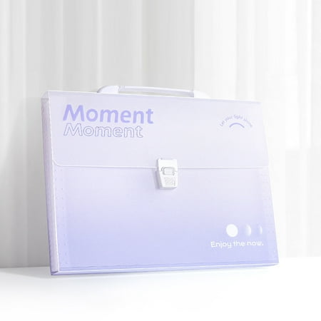 ufehgfjh Gradient Handheld Organ Bag 13 in A4 Student High Appearance Large Capacity Multi Layered Test Paper Bag Storage Bag Folder