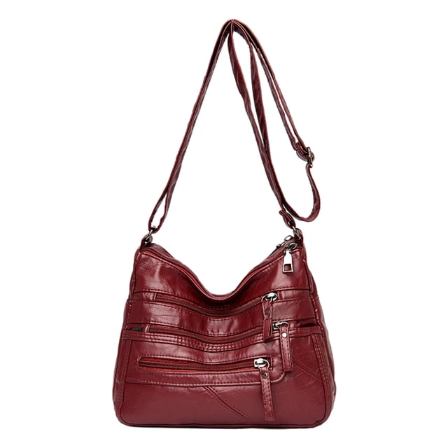 Bolso bandolera Cruzado para mujer Sunnimix Tote multibolsillos rojo 25x11x20cm