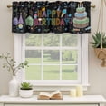 thumbnail image 3 of 2 Pack Valances for Windows, HAPPY BIRTHDAY Window Valances for Living Room/Bedroom/Bathroom, Cartoon Cakes Candles Lines Painted Light Filtering Kitchen Curtain Valance Window Treatment 54"W x18" L, 3 of 9