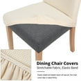 thumbnail image 4 of Fundas elásticas para sillas de comedor con tela Jacquard texturizada a cuadros, funda para silla Parsons, protectores gruesos para sillas, 4 of 7