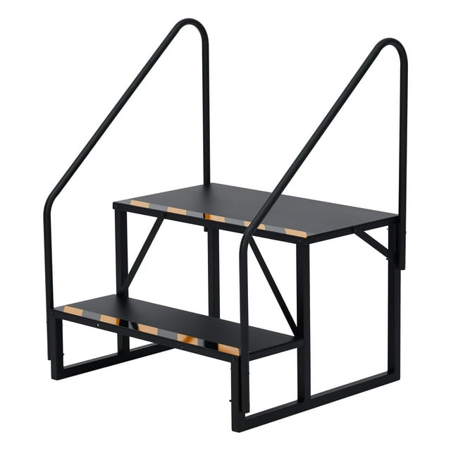 Garvee RV Steps with Handrail, Outdoor RV Stairs Step Portable Mobile Motor Home Stairs for Travel Trailer Pool Hot Tub Trampoline