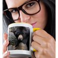 thumbnail image 2 of 3drose, Oh Man, What a Day, Black Bear, 15oz Two-tone Yellow Mug, 2 of 6