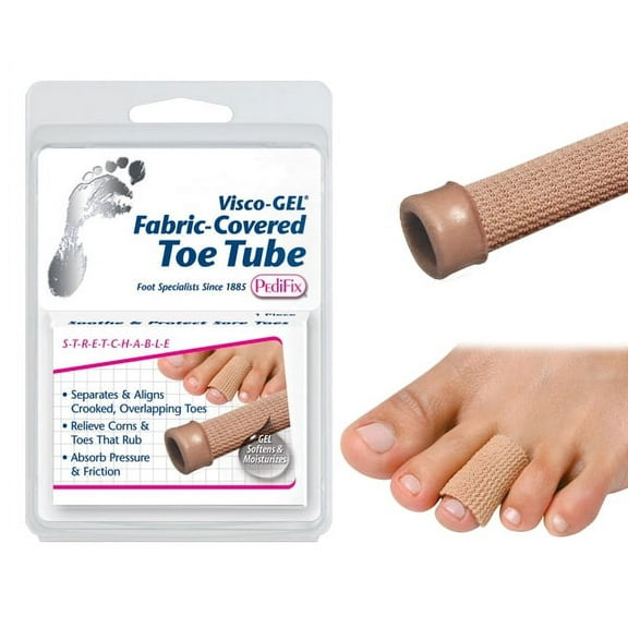 Pedifix Visco-GEL Fabric-Covered Toe Tube (#P1202) - Large, Each