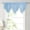 Blue, variant on Jinswick Valance Curtain with Beaded Tassel Trim, Sheer Triangle Window Treatment for Kitchen, Living Room, Bedroom, Holiday Decor, 51" Wx24 L, 2 Panel