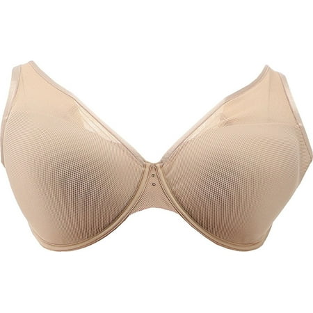 

Curvy Couture Diamond Net Underwire Push-Up Bra Women s 655-202