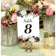 thumbnail image 2 of Darling Souvenir Double Sided Print Decorative Floral Table Numbers Wedding Reception Table Place Cards-4" x 6" (1 to 30), 2 of 4
