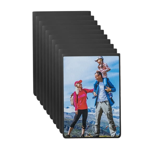 Uxcell 2.5 x 3.5 Inch Magnetic Picture Frames for Refrigerator, Black, 10 Packs