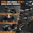 thumbnail image 6 of GIKPAL 50LB(25lbs*2) Adjustable Dumbbells Set,10 in 1 Quick-Select 2.5-25lbs Weight Adjustable Dumbbells for Full Body Home Workout, 6 of 7