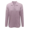 thumbnail image 4 of Women's Autumn Sweater Sparkly Soft Pullover Sweater (Pink XXL), 4 of 4