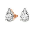 thumbnail image 6 of 8 Carat Lab Grown Diamond Pear Shape Earring | F-G VS Quality | IGI Certified Solitaire Stud Earring | 14K Rose Gold | Friendly Diamonds Earrings, 6 of 8