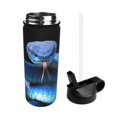 thumbnail image 2 of Disketp Blue Viper Snake 2 18oz Sports Insulated Kettle With Straw Insulated Water Bottle For Running Hiking Cycling Climbing Man'S Womens Sports Water Bottle, 2 of 8