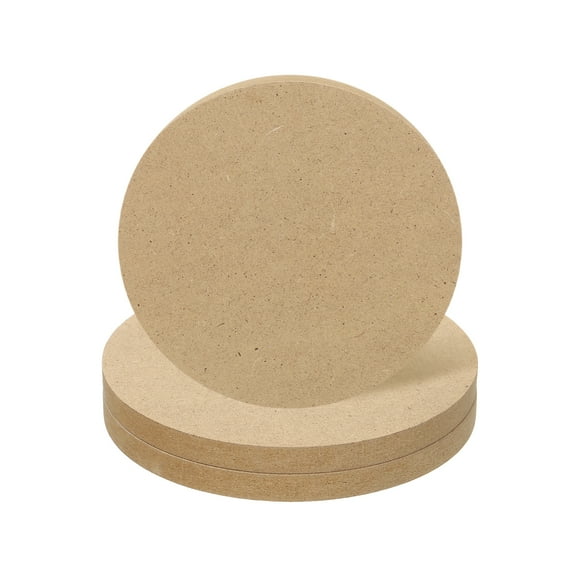 Uxcell 2pcs 4 Inch Wood Circles for Crafts, 0.31 Inch Thick Unfinished Blank Wooden Rounds Slice Cutouts