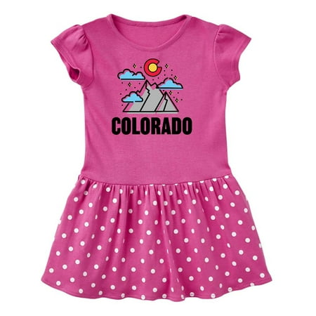 

Inktastic Colorado Mountains and Clouds Gift Toddler Girl Dress