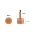thumbnail image 2 of 5 Pairs TPU High Heel Tips Shoes Replacement Tap Caps 2.4mm Pin, 9mm Round Shape Heel Repair Caps, Beige, 2 of 5