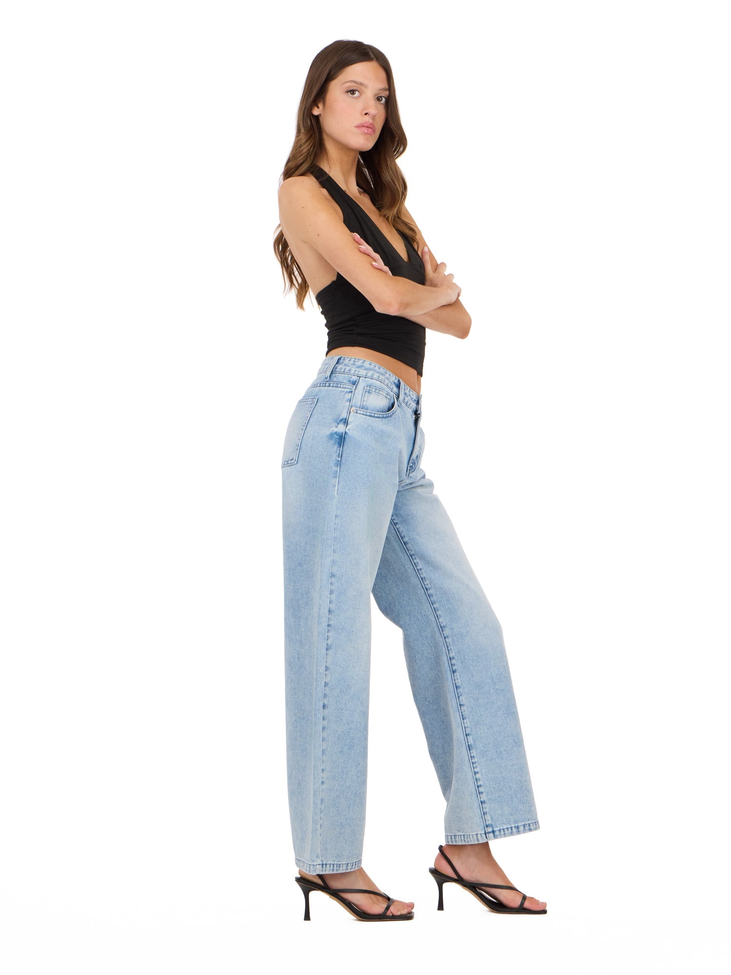 Forever 21 Women's Low Rise Baggy Stretch Denim Jeans, Sizes 0-14