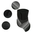 thumbnail image 3 of Unique Bargains 1pc Women Striped Style Left Foot Ankle Support Brace for Sports Medium Black Gray Composite Neoprene Fabric, 3 of 4