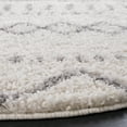 thumbnail image 3 of SAFAVIEH Arizona Teagan Geometric Shag Area Rug, Ivory/Grey, 8' x 8' Round, 3 of 8