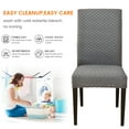 thumbnail image 5 of 4Pcs Chair Covers Stretch Dining Chair Slipcover Removable Chair Protector for Dining Room, Hotel, Ceremony, Machine Washable Small square Jacquard Knitted Fabric, 5 of 7