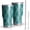 Teal Geometric Quatrefoil, variant on 30oz Pink Floral and Petal Pattern Tumblers Stainless Steel Tumbler with Lid and Straw,Vacuum Insulated Double Wall Travel Tumbler Cups Mug with Cleaning Brush for Coffee,Tea
